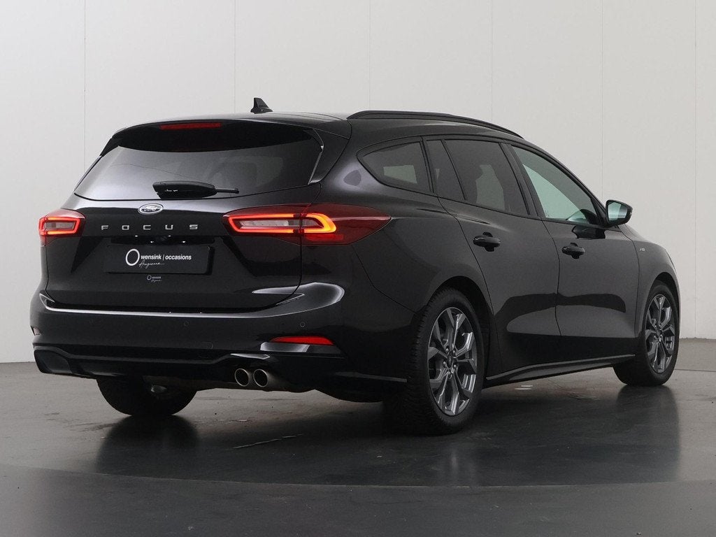 Ford Focus 1.0 EcoBoost Hybrid ST Line X | Trekhaak Afneemba, Auto's, Ford, Stof, Gebruikt, Automatische klimaatregeling, Zwart