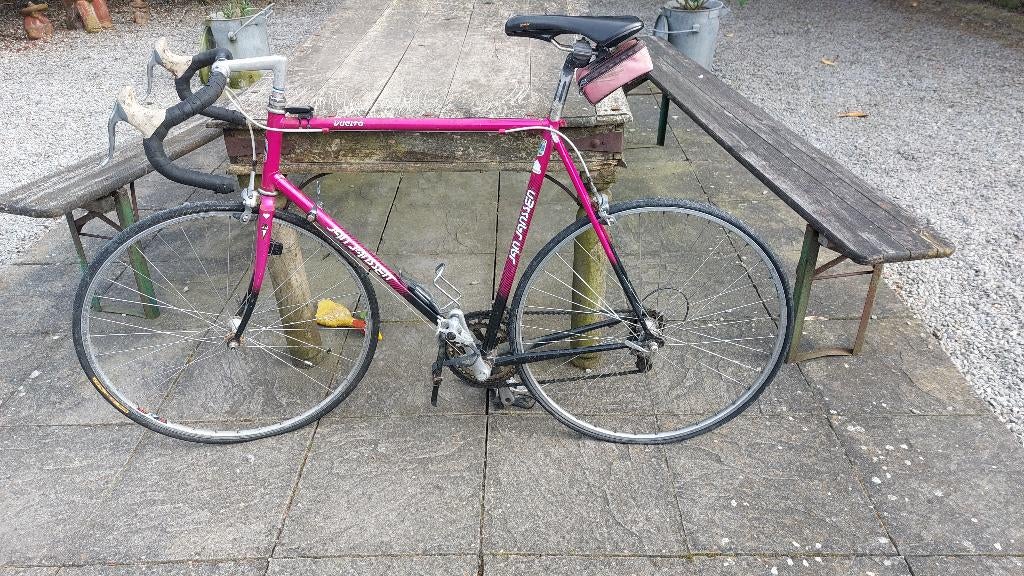Racefiets Jan Janssen Roze vintage, 28 inch, Gebruikt, Aluminium, 15 tot 20 versnellingen