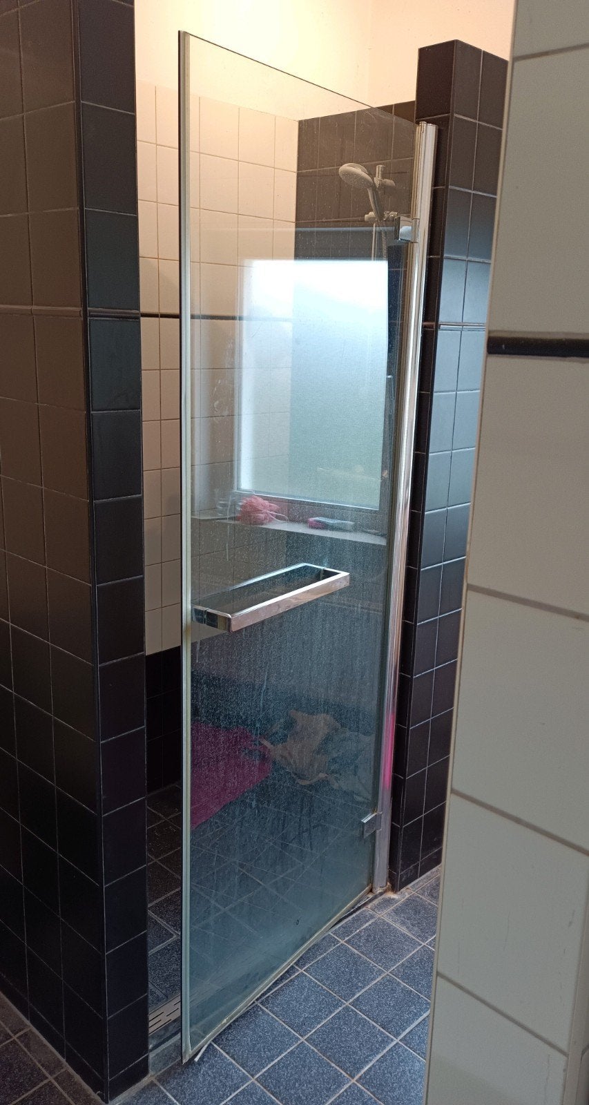 Glazen douchedeur 200x87cm, Ophalen, Gebruikt, Glas, Douche
