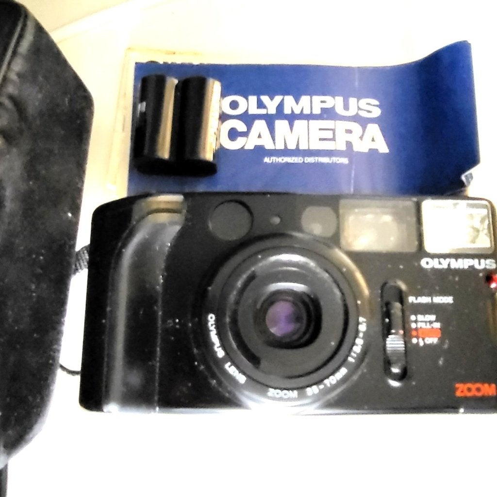 vintage Fototoestel az 1 zoom olympus Fotocamera Analoog, Ophalen of Verzenden, Compact, Olympus