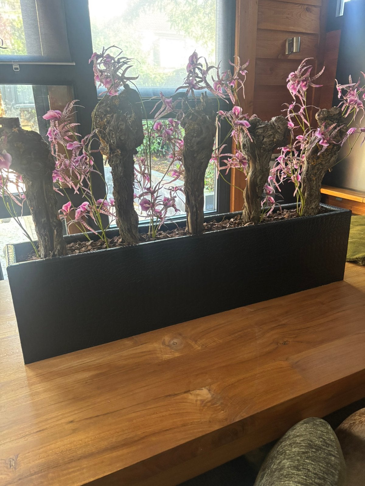 Planten bakken met crocodille leer, Ophalen, Zo goed als nieuw, Kunststof, Minder dan 30 cm