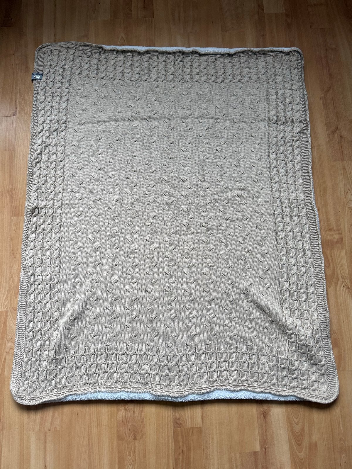 Baby's Only kabeldeken beige met teddy voering, Baby's Only, Ophalen of Verzenden, Zo goed als nieuw, Gevoerd