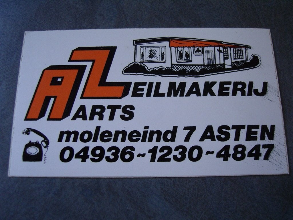 sticker asten zeilmakerij aarts moleneind 7, Ophalen, Zo goed als nieuw