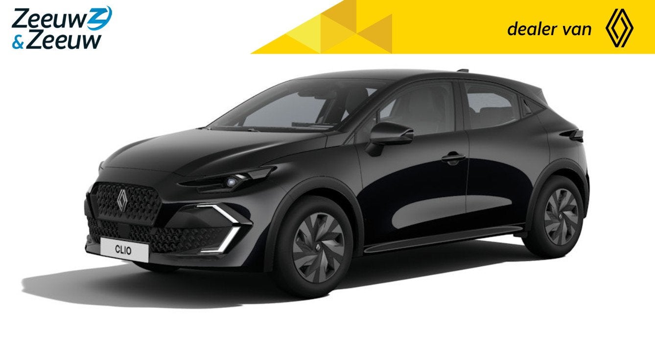 Renault Clio (Zeeuw & Zeeuw Private Lease Actie v.a. €368), Auto's, Voorwielaandrijving, Stof, Zwart, Bedrijf