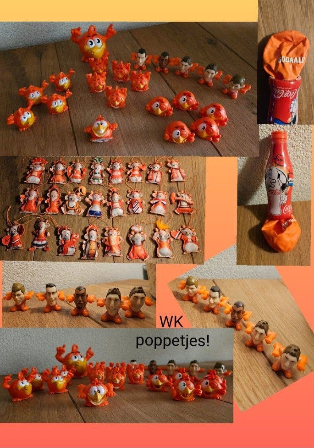 Juichvogels verzamelen oranje voetbal AH Hamsters decoratie!, Verzamelen, Albert Heijn, Ophalen of Verzenden