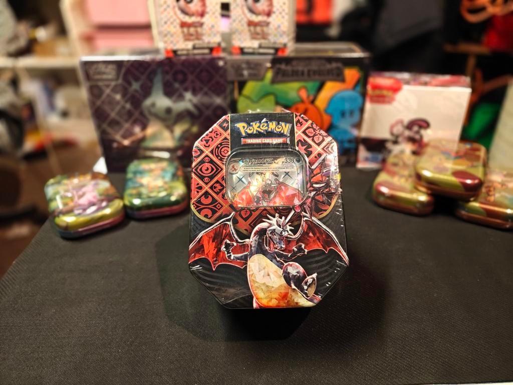 Pokémon Paldean Fates Tin (Sealed) – Charizard / Shiny Set, Ophalen of Verzenden, Nieuw
