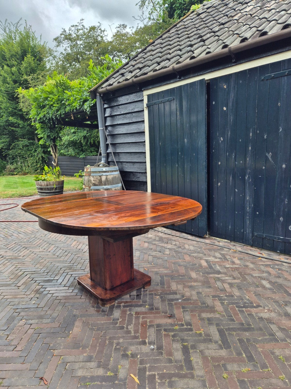 Art Deco uitschuifbare eettafel 120-160, Ophalen of Verzenden