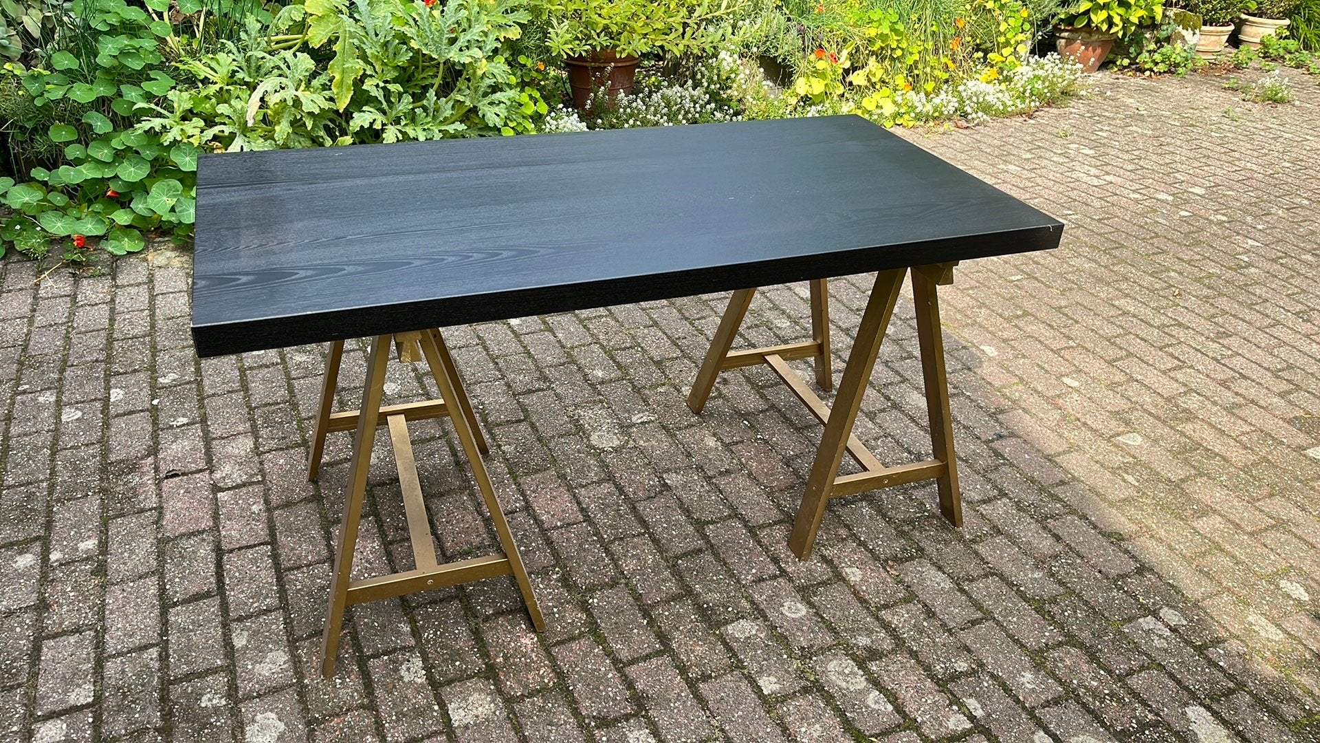 Tafel met losse schragen., Ophalen, Zo goed als nieuw