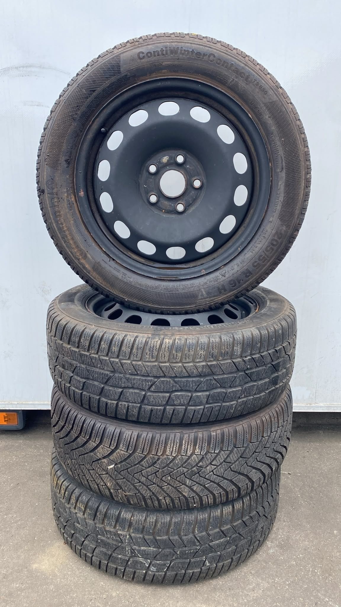 Volkswagen Caddy Golf 5 6 7 8 Winter Banden Set 205-55-16 5x, Gebruikt, -, -, Banden en Velgen