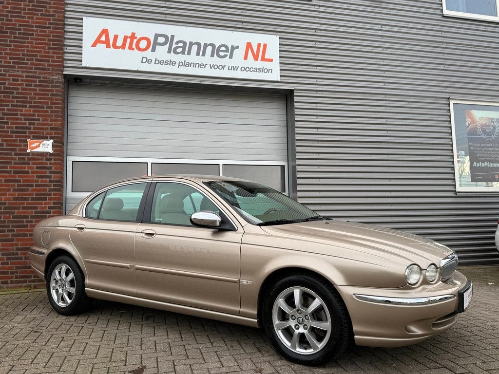 Jaguar X-type 2.1 V6! Clima! Leder! Stoelv.! Unieke kmstand!, Gebruikt, Beige, Bedrijf, 155 pk