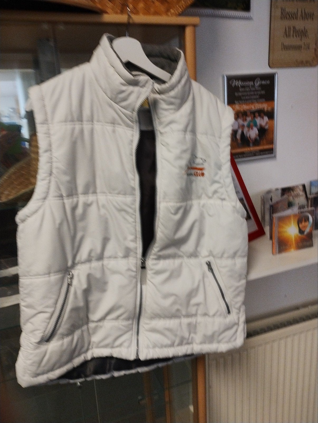 Witte bodywarmer met Mazda MX-5 Club logo, maat L, Lemon & Soda, Wit, Maat 42/44 (L), Nieuw