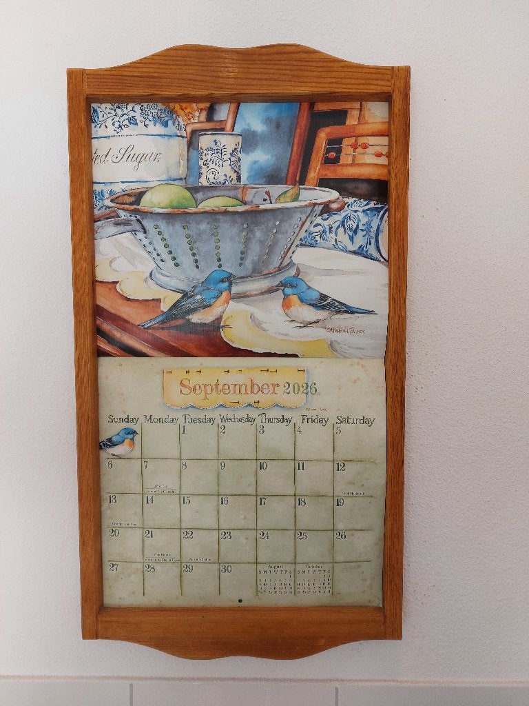 Houten lijst kalender Heart & Home lang, Ophalen, Overige typen, Zo goed als nieuw, Overige kleuren