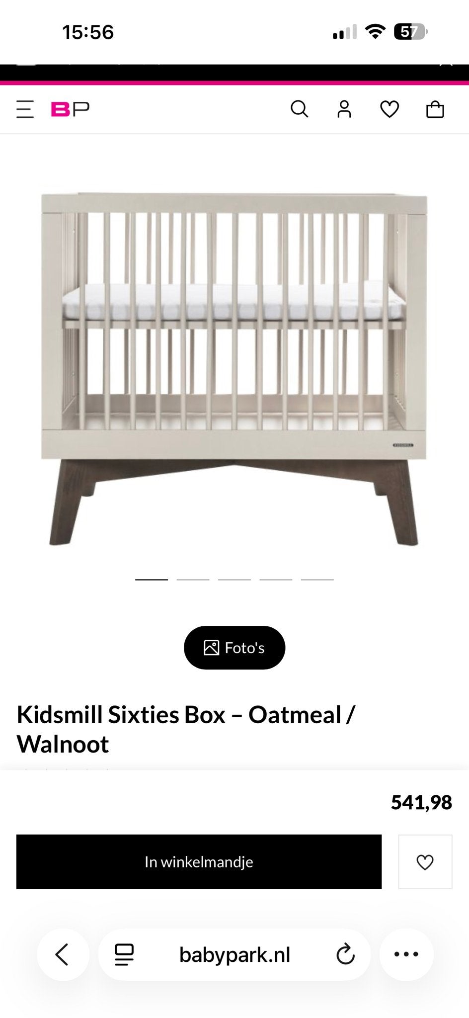 Kidsmill Sixties Box - Oatmeal / Walnoot, Ophalen, Gebruikt, Rechthoekig