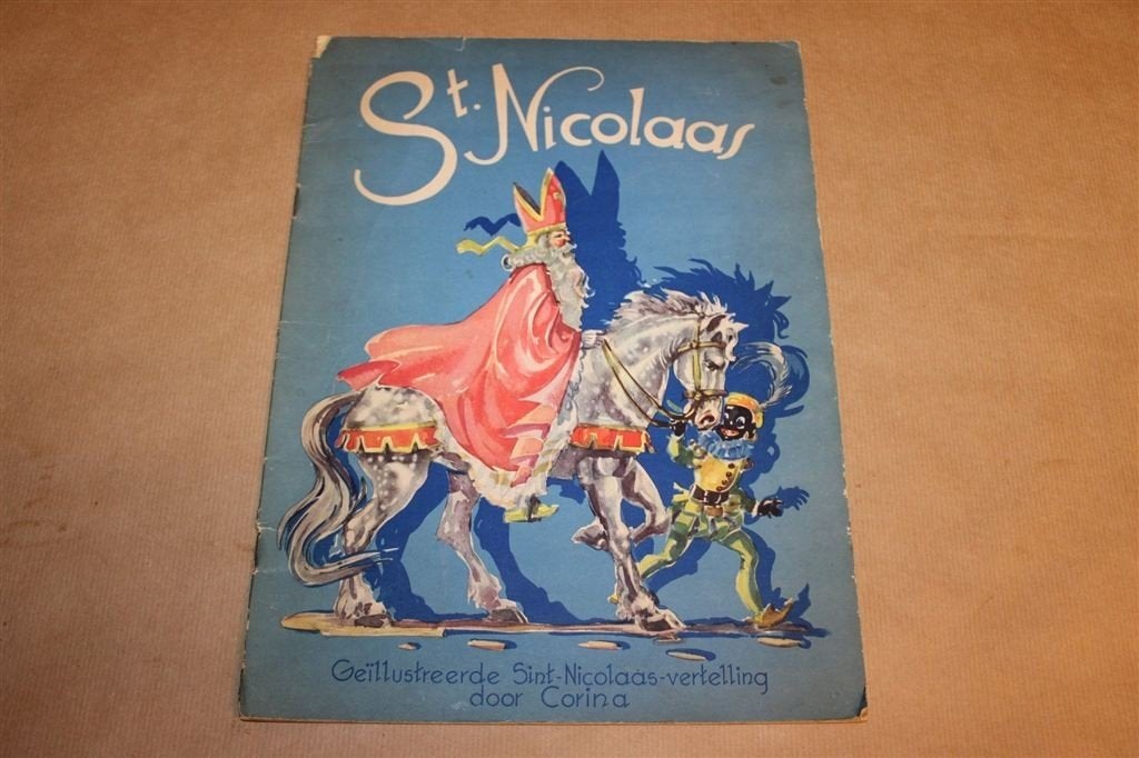 St. Nicolaas — Vertelling met 8 Kleurenplaten Vintage 1948, Gebruikt, -, -, Ophalen of Verzenden
