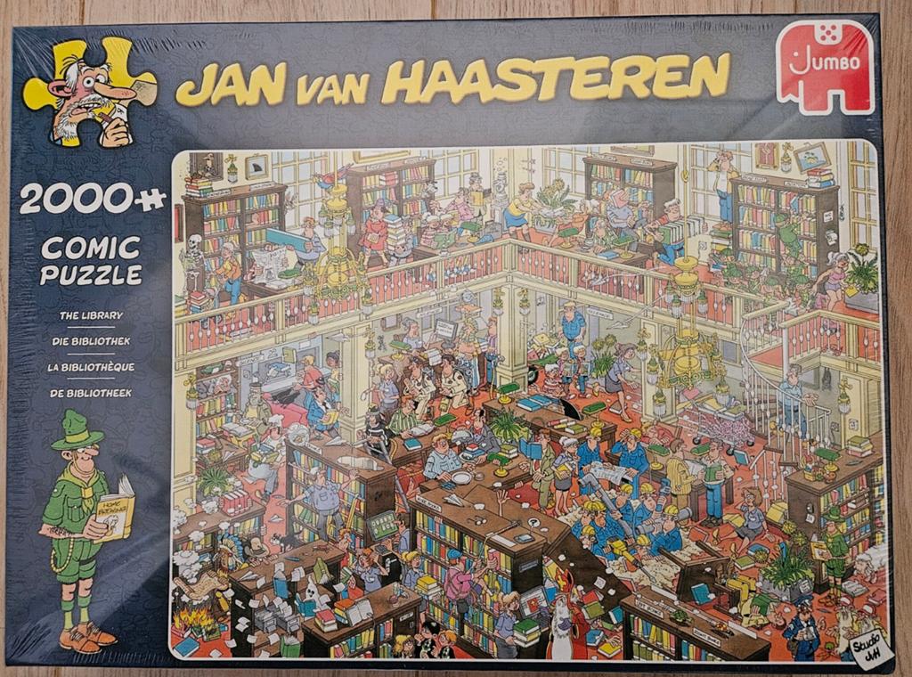 Jan van Haasteren De Bibliotheek 2000 stukjes, Hobby en Vrije tijd, Denksport en Puzzels, Ophalen of Verzenden, Meer dan 1500 stukjes