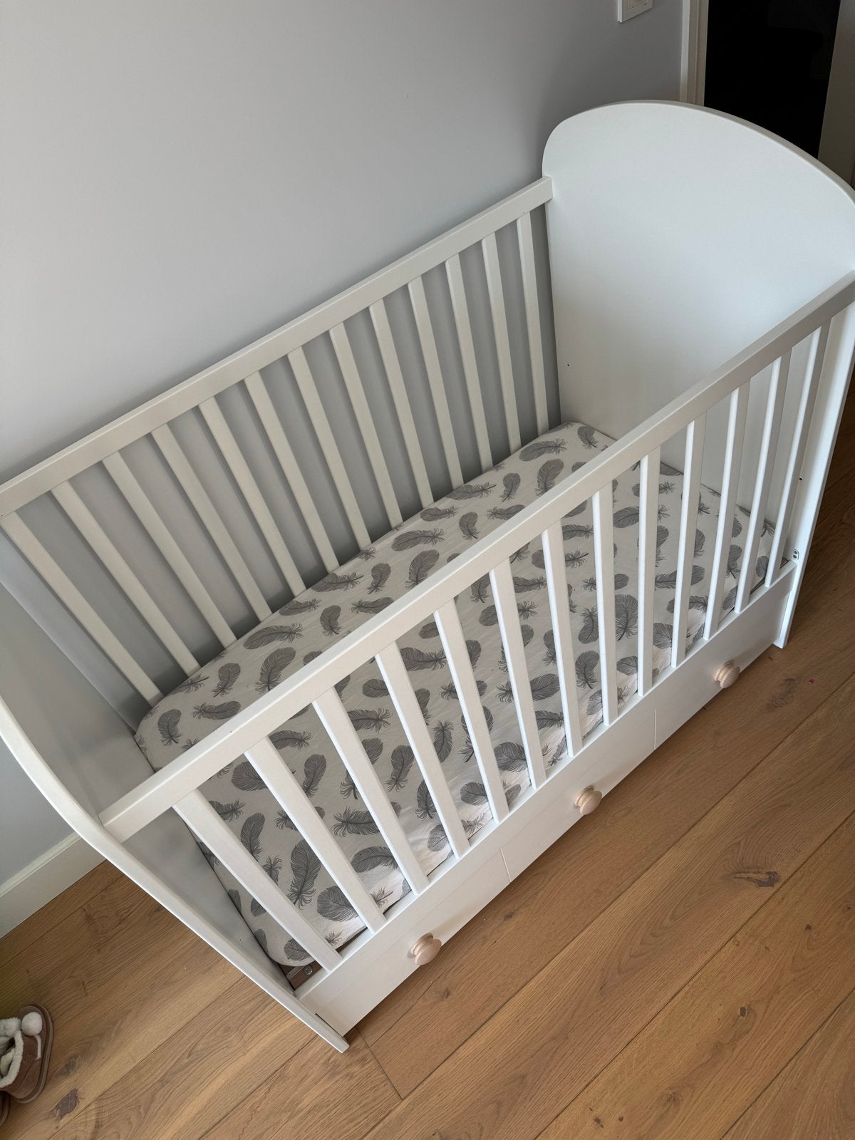 IKEA GONATT ledikant + matras & matrasbeschermer, Kinderen en Baby's, 70 tot 85 cm, Ophalen of Verzenden, Zo goed als nieuw, Minder dan 140 cm