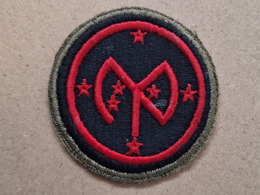 WWII US 27th Infantry Division patch greenborder greenback!, Verzenden, Amerika, Embleem of Badge