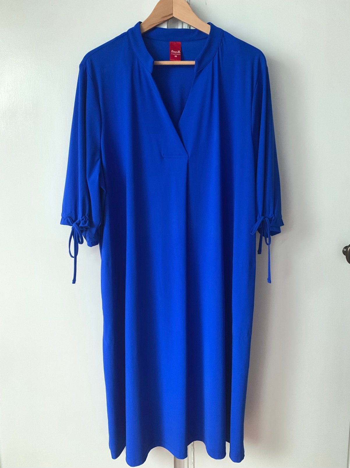 Only M kobaltblauwe tuniek / jurk mt 50 travelstof, Kleding | Dames, Grote Maten, Verzenden, Zo goed als nieuw, Blauw, Jurk