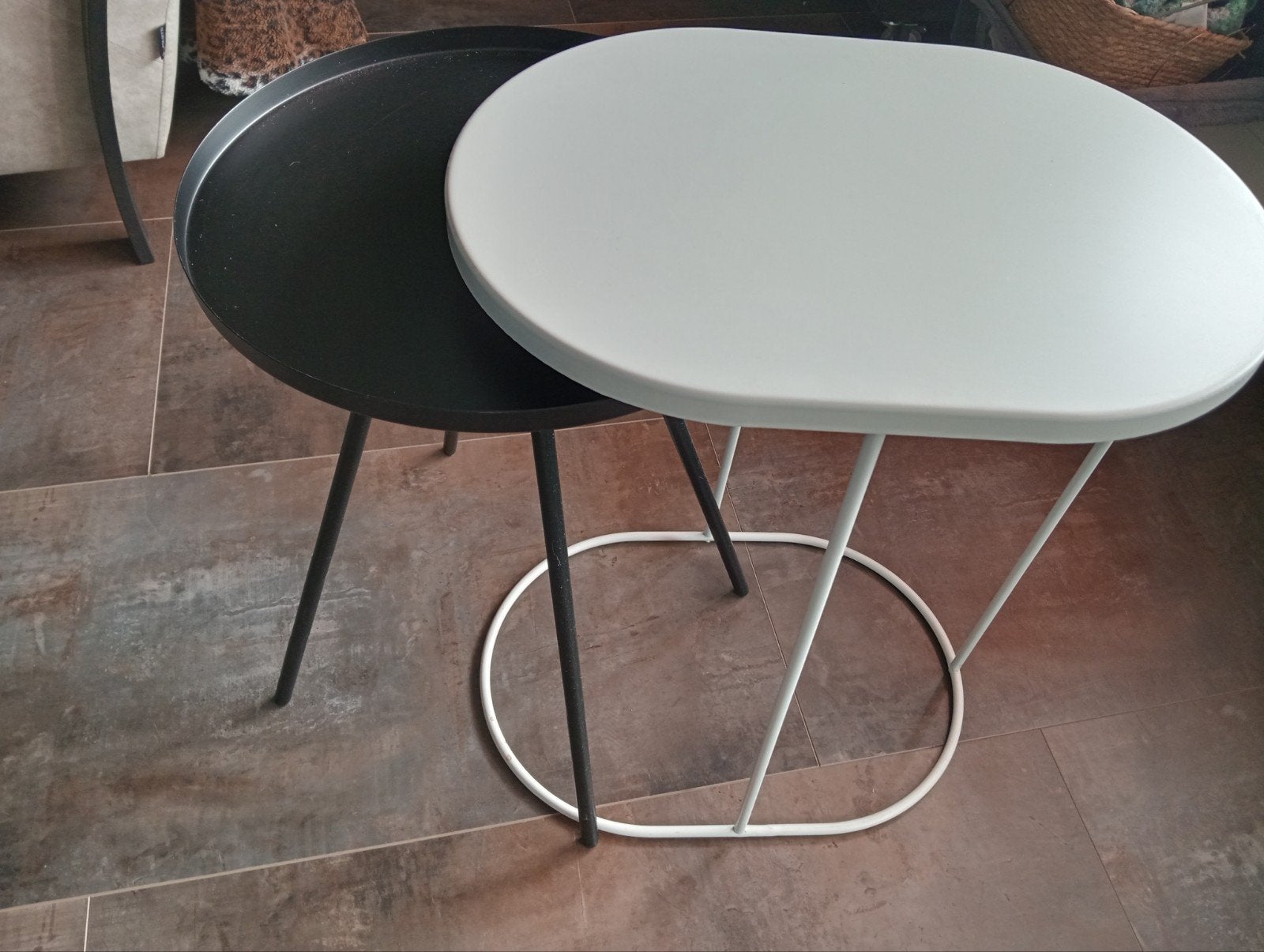 bijzet tafeltjes, Huis en Inrichting, Minder dan 55 cm, Metaal of Aluminium, Rond, Modern