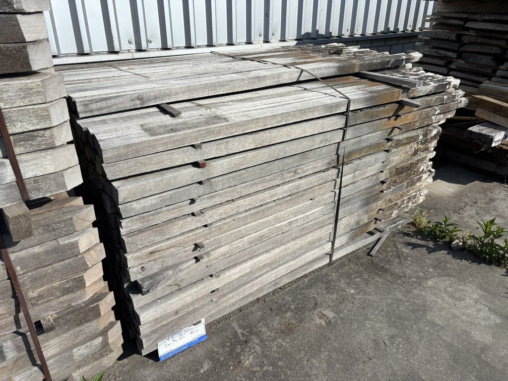 Gebruikte hardhouten palen 5x5 6x6 7x7 duurzaam hergebruikt, Ophalen of Verzenden, Gebruikt, Palen, Hardhout