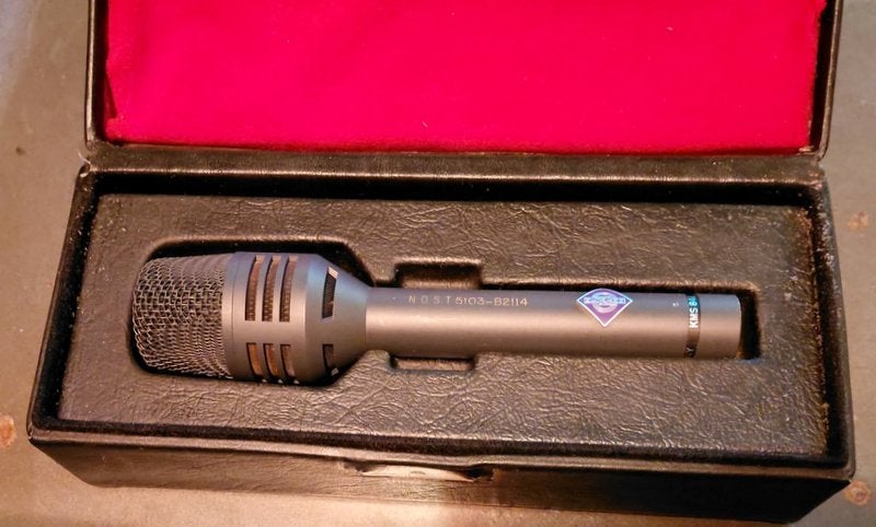 NEUMANN KMS 84i – VINTAGE TOPMICROFOON – MET KOFFER, Ophalen of Verzenden, Gebruikt, Studiomicrofoon