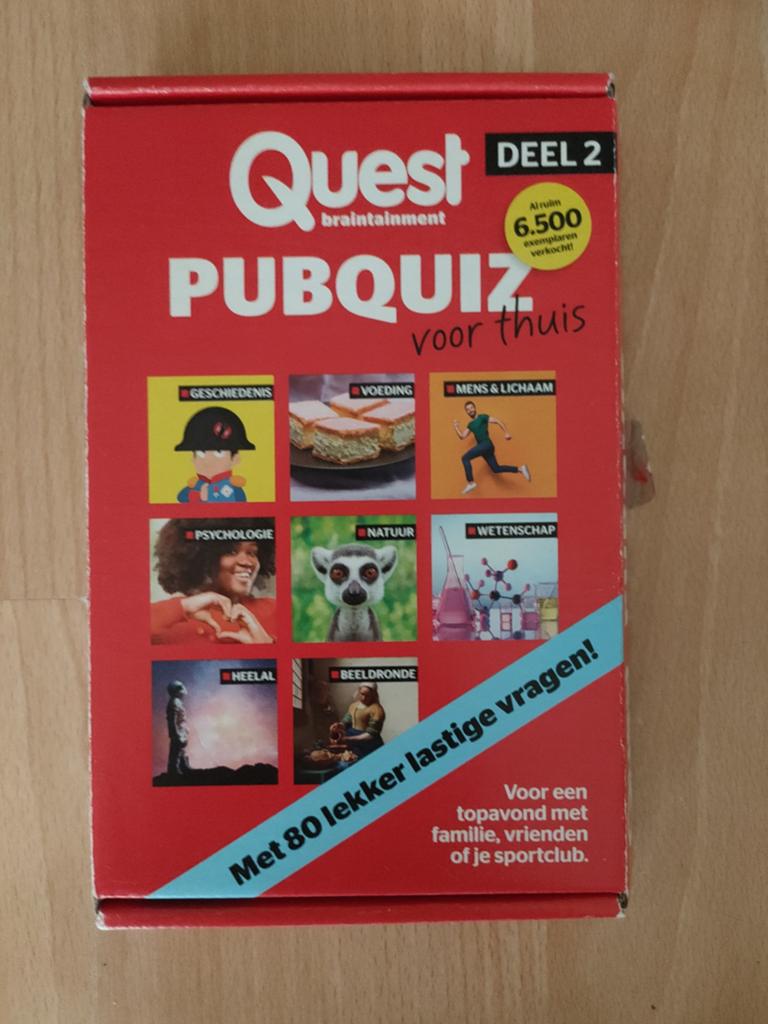Te koop pubquiz voor thuis en escape room, Vijf spelers of meer, Ophalen of Verzenden, Gebruikt