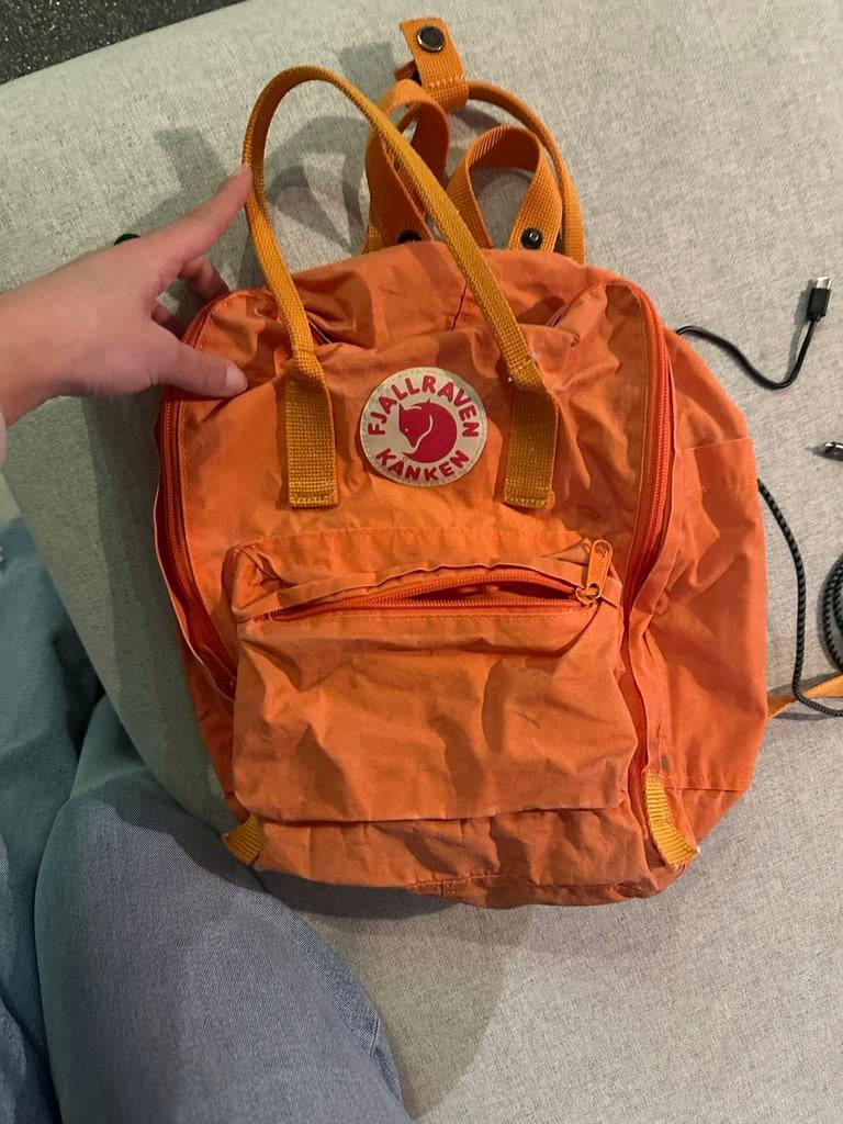 Oranje Fjallraven Kanken rugzak, Gebruikt, Minder dan 30 cm, Minder dan 25 cm, Ophalen