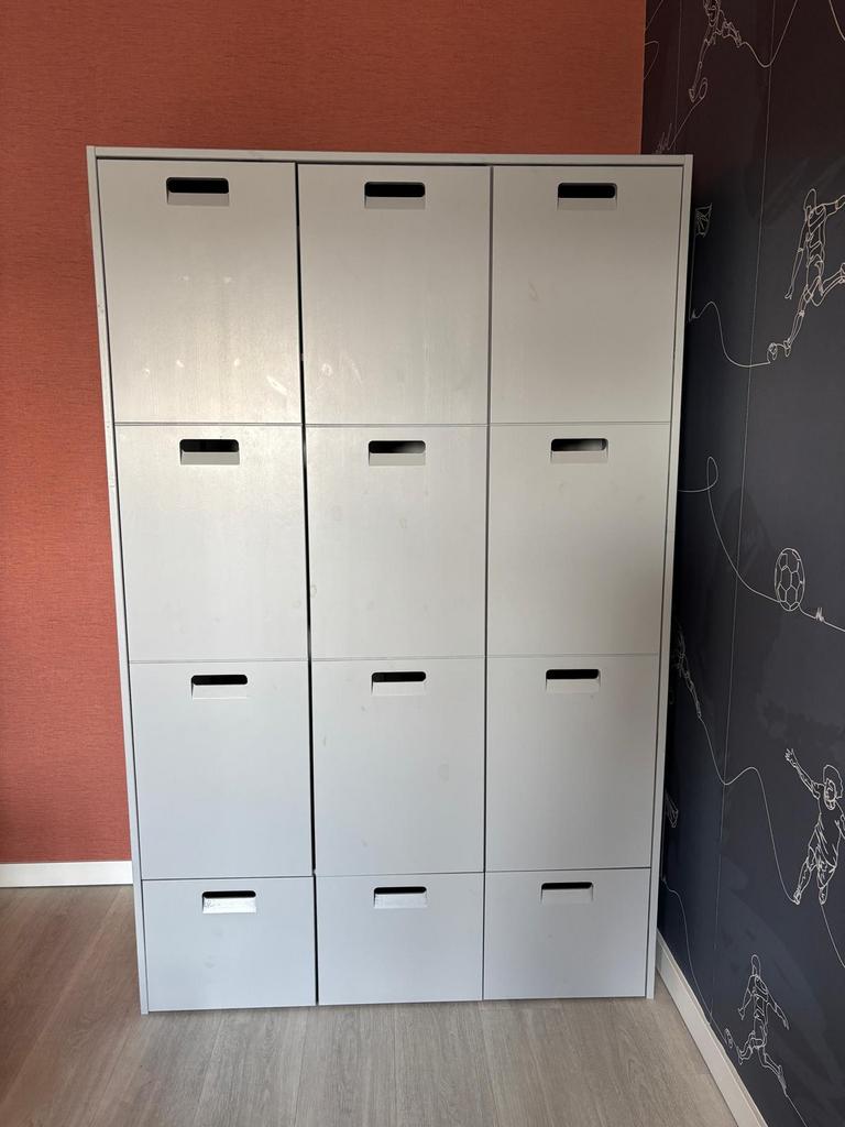 VT Wonen driedelige lockerkast Hertog grijs, Huis en Inrichting, Ophalen, 100 tot 150 cm, Zo goed als nieuw, 150 tot 200 cm