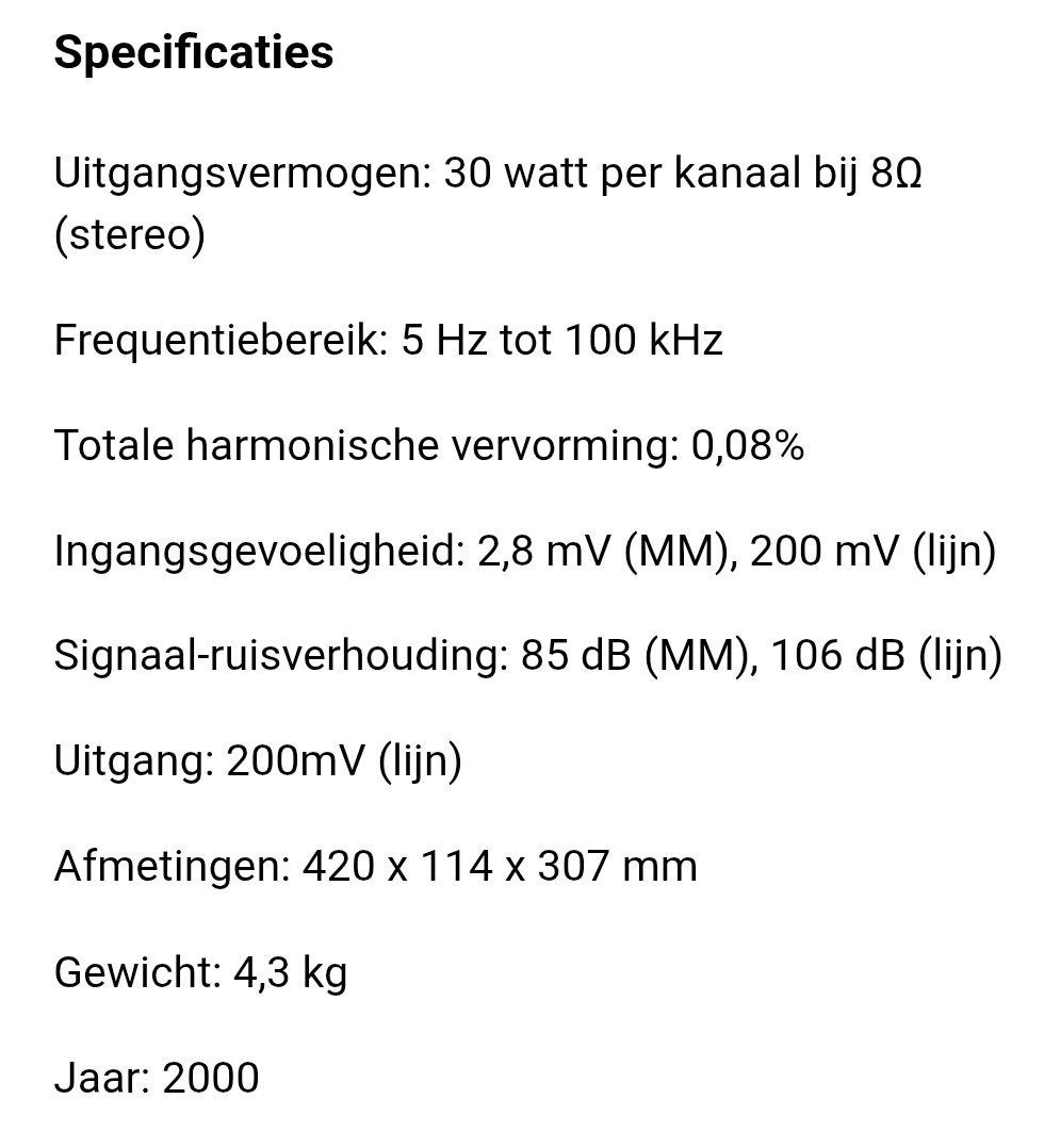 Pioneer A 109, Ophalen, Zo goed als nieuw, Pioneer