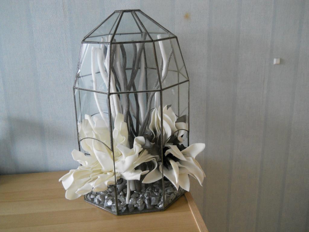 glazen decoratie huis / sierhuis (43 x 24,5 cm), Huis en Inrichting, Woonaccessoires | Overige, Ophalen, Glas