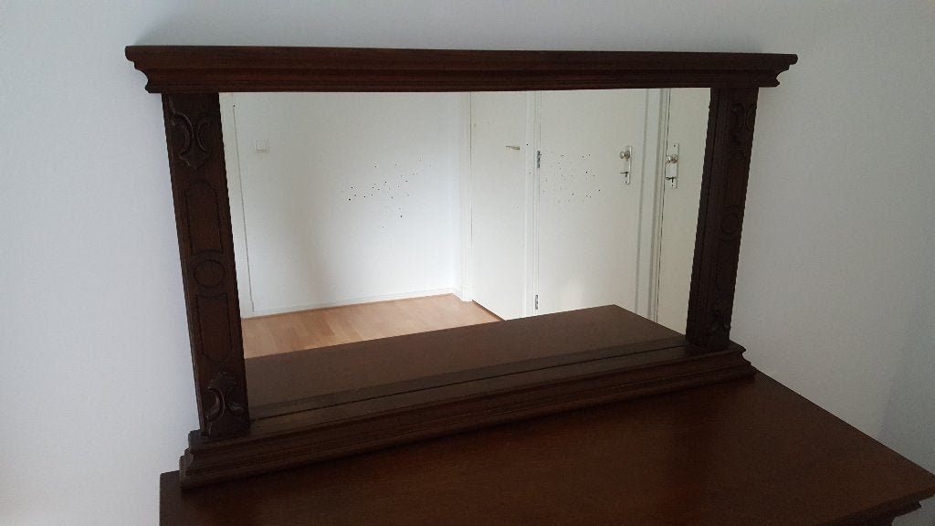 Karakteristieke eiken spiegel 112 x 64 cm horizontaal vertik, Gebruikt, Ophalen of Verzenden, 100 tot 125 cm, Minder dan 100 cm