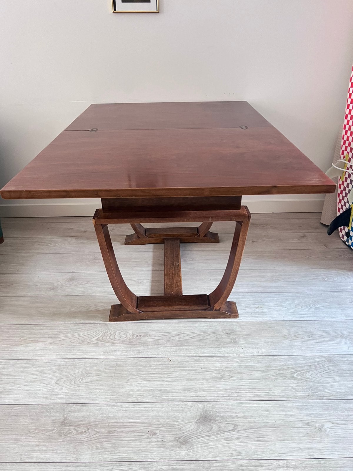 vintage/antieke houten klaptafel, Ophalen, Gebruikt, Rechthoekig, 50 tot 100 cm