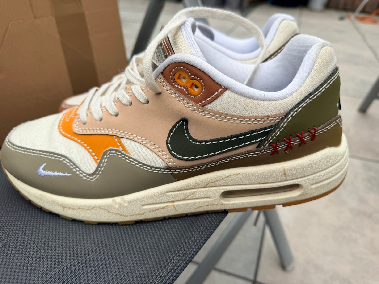 Nike air max 1 maat 46, Ophalen of Verzenden, Zo goed als nieuw, Overige kleuren