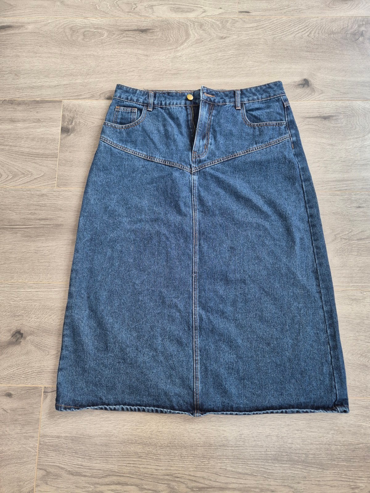 Cider Denim Western Seam Maxi Denim Skirt (Blue Denim), Blauw, Maat 42/44 (L), Ophalen of Verzenden, Zo goed als nieuw
