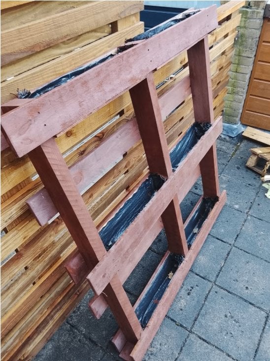 Pallet tuin - volledig gebeitst, Tuin en Terras, Ophalen, 100 cm of meer, Zo goed als nieuw, Balkon