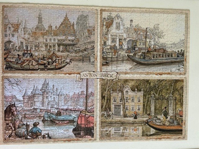 Puzzels 1000 stukjes: Anton Pieck, Ophalen of Verzenden, 500 t/m 1500 stukjes, Zo goed als nieuw, Legpuzzel