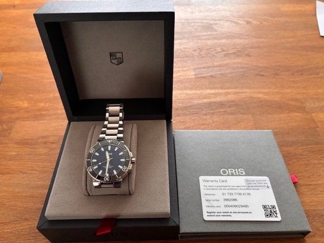 Oris Aquis Date Duiker Horloge - Zo goed als nieuw, Staal, Polshorloge, Zo goed als nieuw, Ophalen
