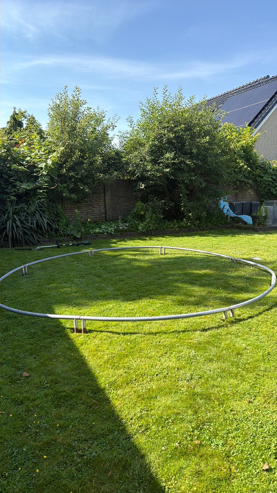 Inground trampoline frame doornsnede 4.30 m, Overige materialen, Overige typen, Ophalen of Verzenden, Zo goed als nieuw