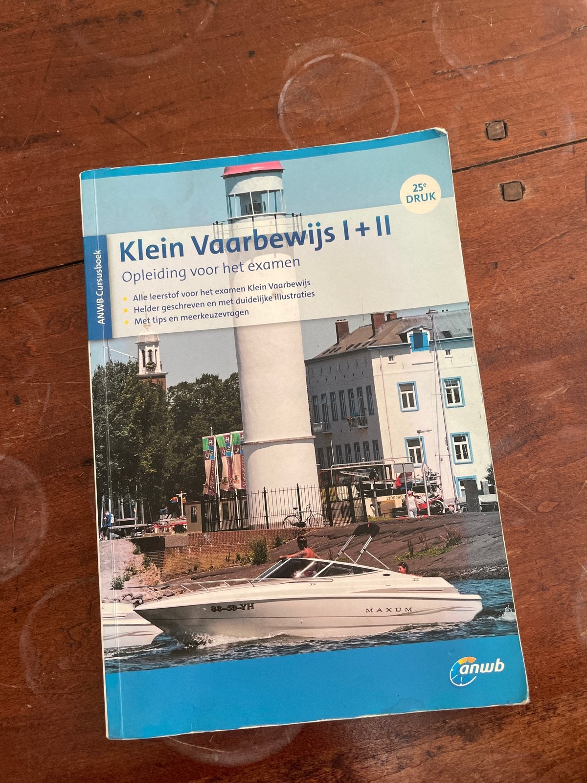 ANWB Cursusboek Klein Vaarbewijs I + II 25e druk, Ophalen of Verzenden, Alpha, Zo goed als nieuw, Overige niveaus