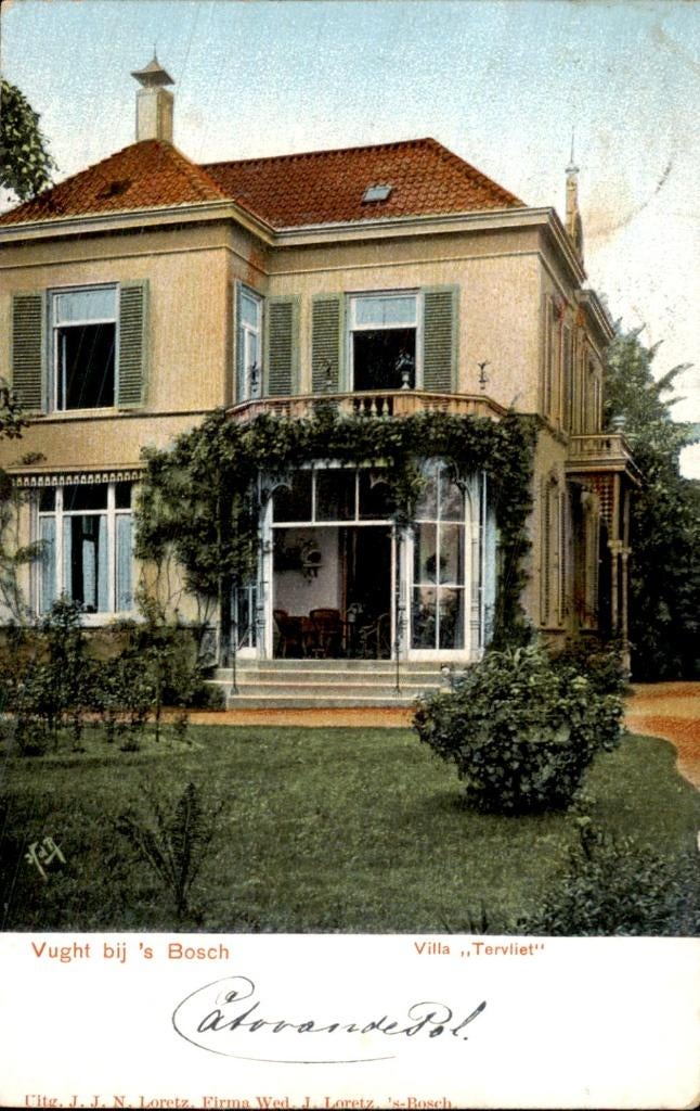 Vught - Villa - Tervliet, Verzamelen, Ansichtkaarten | Nederland, Gelopen, Noord-Brabant, Voor 1920, Ophalen of Verzenden