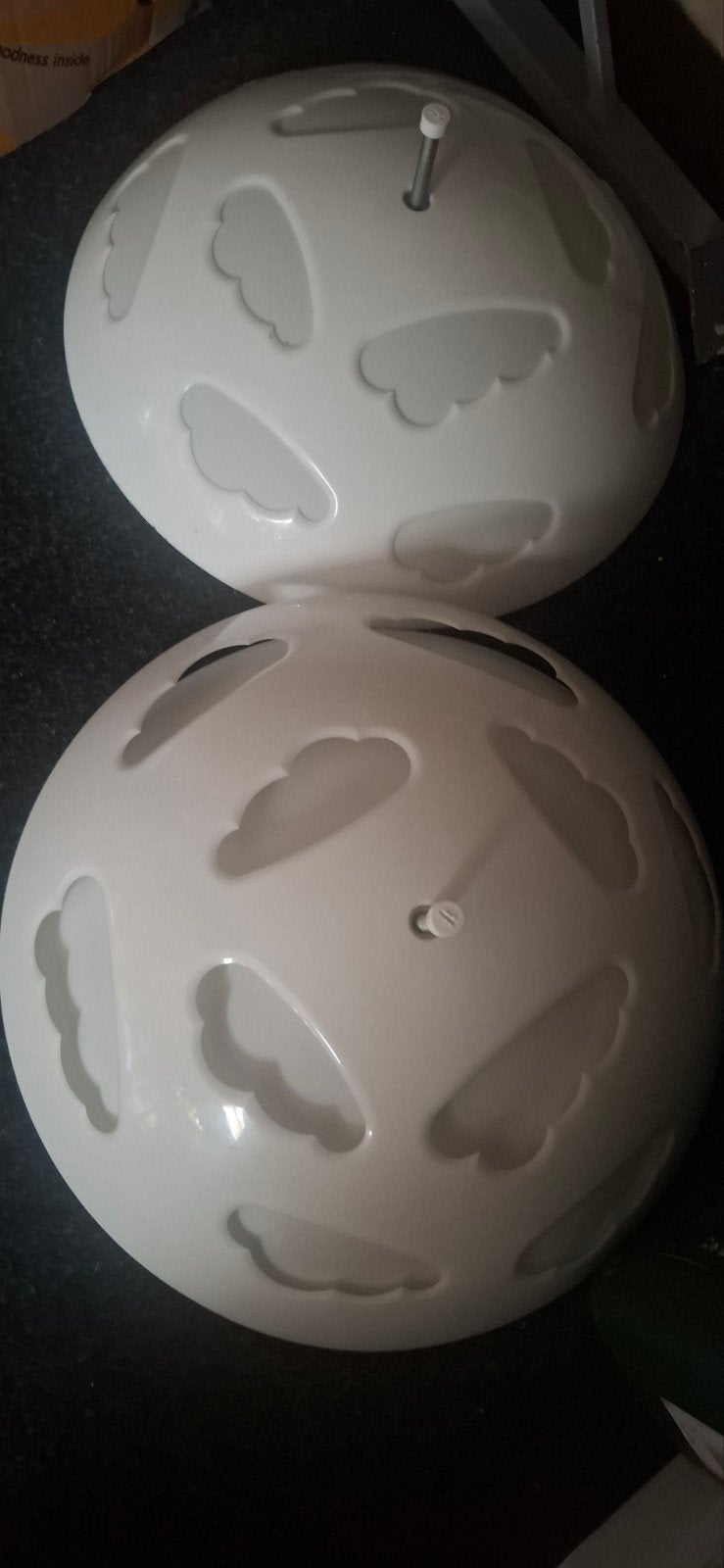 2 x IKEA Sköjig plafondlamp - Wolken design, Huis en Inrichting, Lampen | Plafondlampen, Ophalen, Kunststof, Gebruikt, Wit