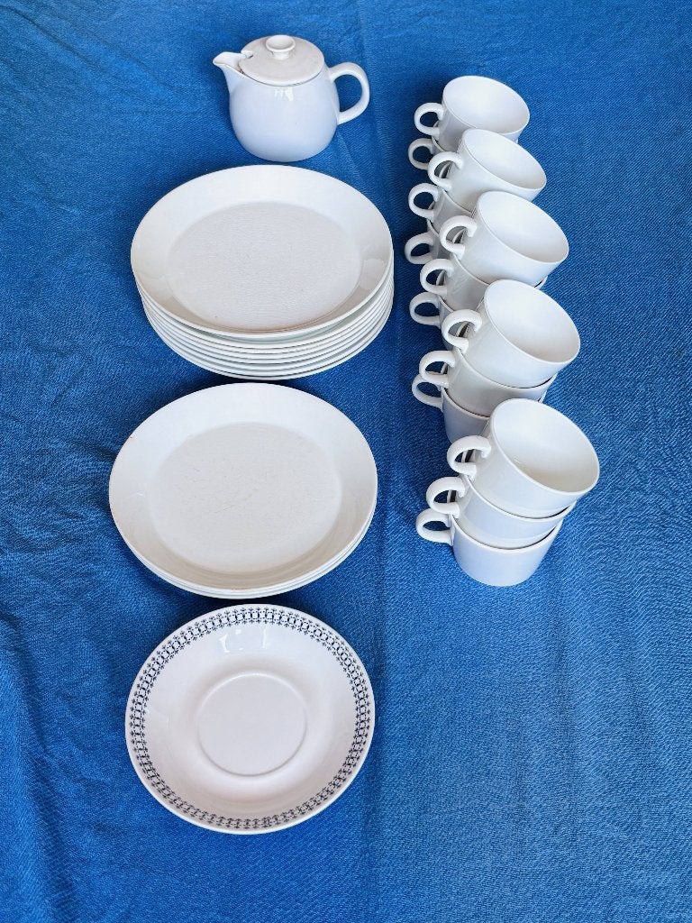 Authentiek Arabia Kilta Teema Ittala servies / wit, Ophalen, Compleet servies, Gebruikt, Arabia
