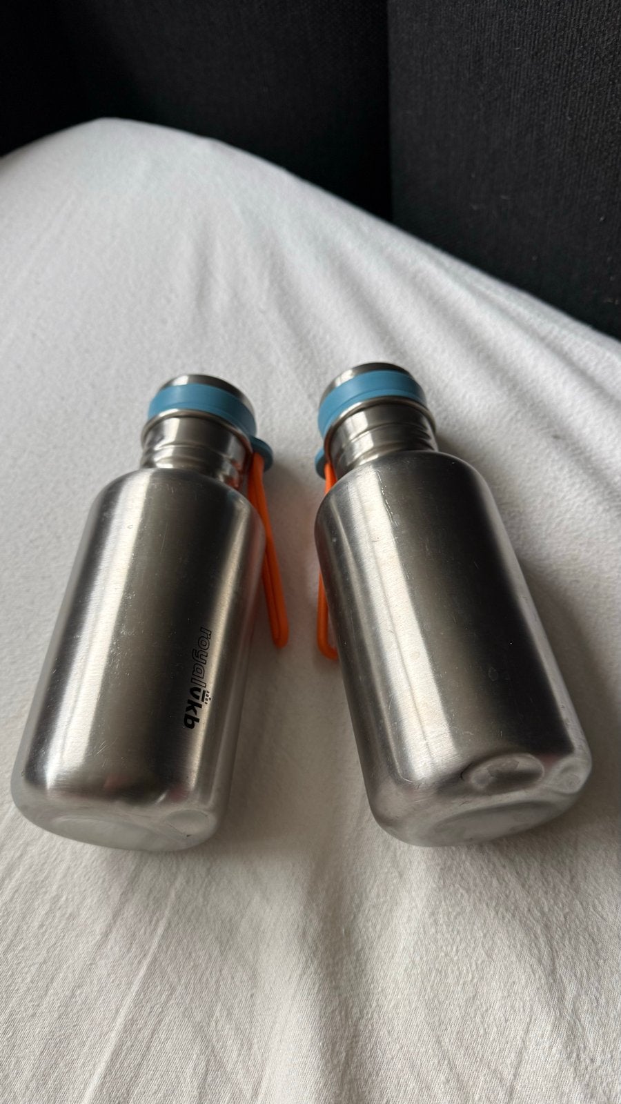 Set van 2 Royal VKB RVS drinkflessen, Huis en Inrichting, Zilver, Ophalen of Verzenden, Metaal, Overige merken