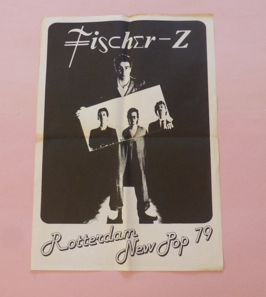 Poster Fischer Z Rotterdam New Pop 1979, Ophalen of Verzenden, A1 t/m A3, Muziek, Rechthoekig Staand