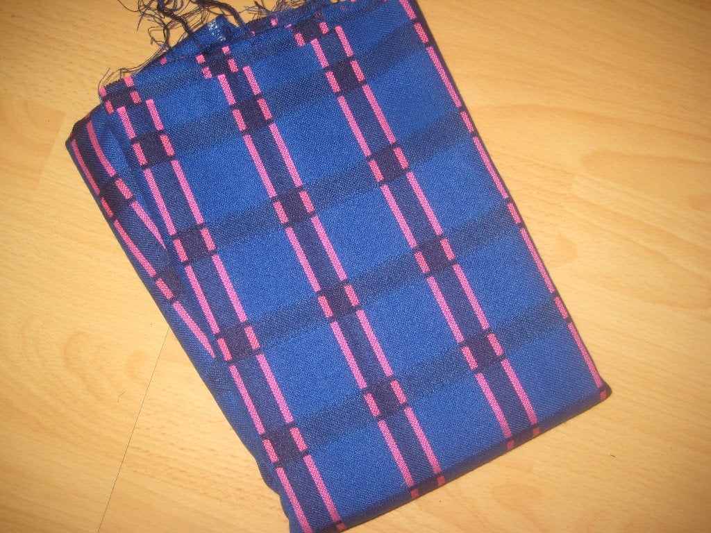 coupon blauw met roze, Blauw, 120 cm of meer, Nieuw, Ophalen of Verzenden