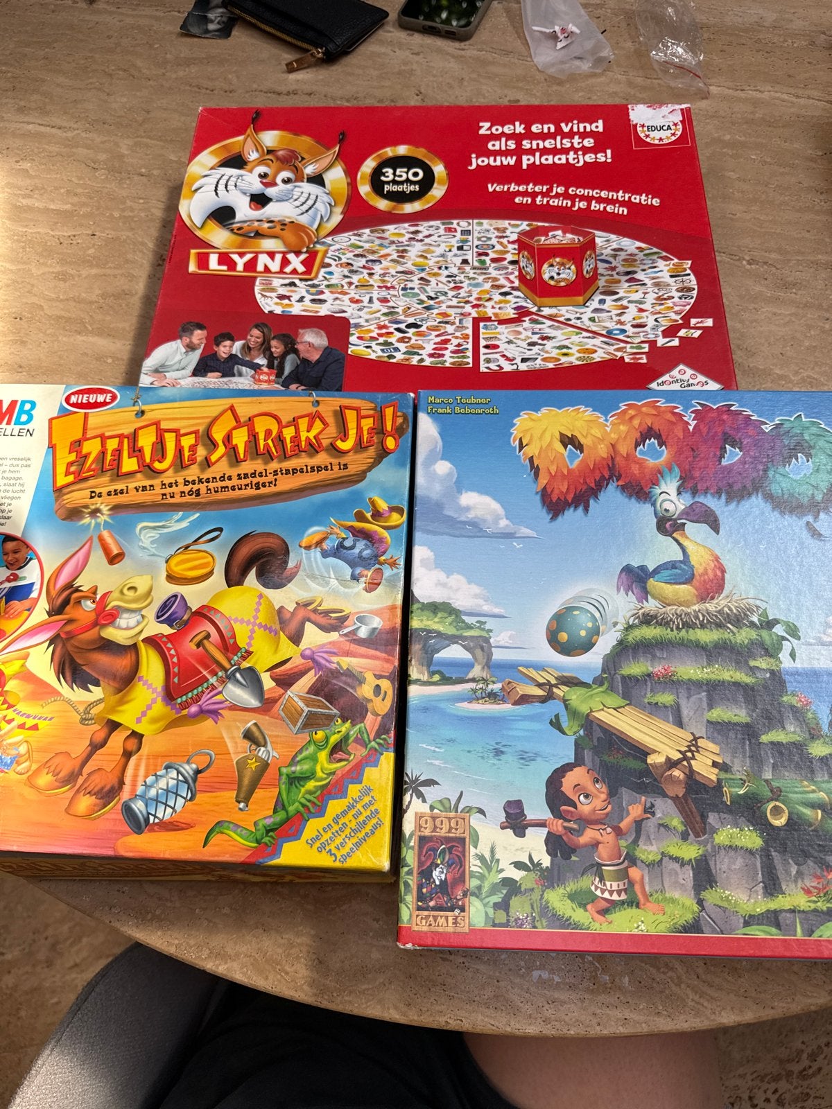Bordspellen: Lynx, Ezeltje Strekje en een onbekend spel, Drie of vier spelers, Ophalen of Verzenden, Gebruikt