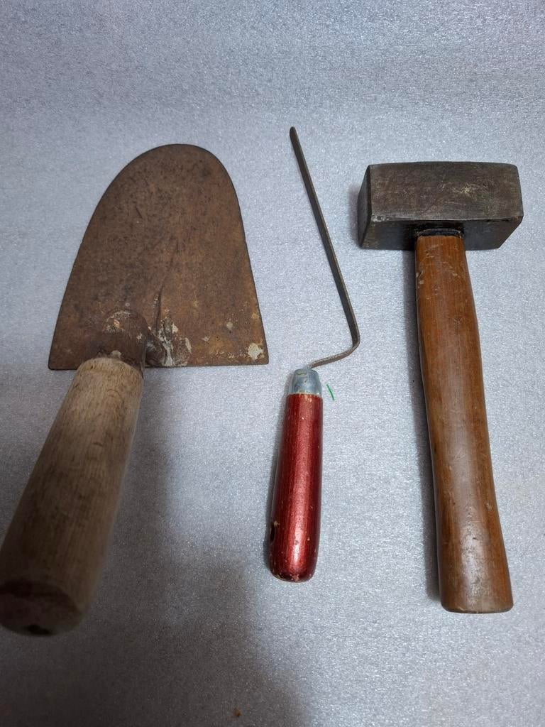 Troffel, Voegspaan en Moker, Doe-het-zelf en Verbouw, Gereedschap | Handgereedschap, Ophalen of Verzenden, Gebruikt