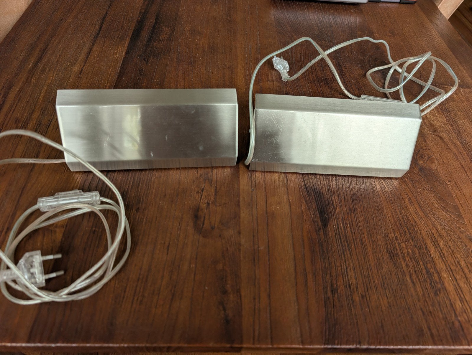 2 metalen bedlampjes, Huis en Inrichting, Ophalen, Gebruikt, Metaal