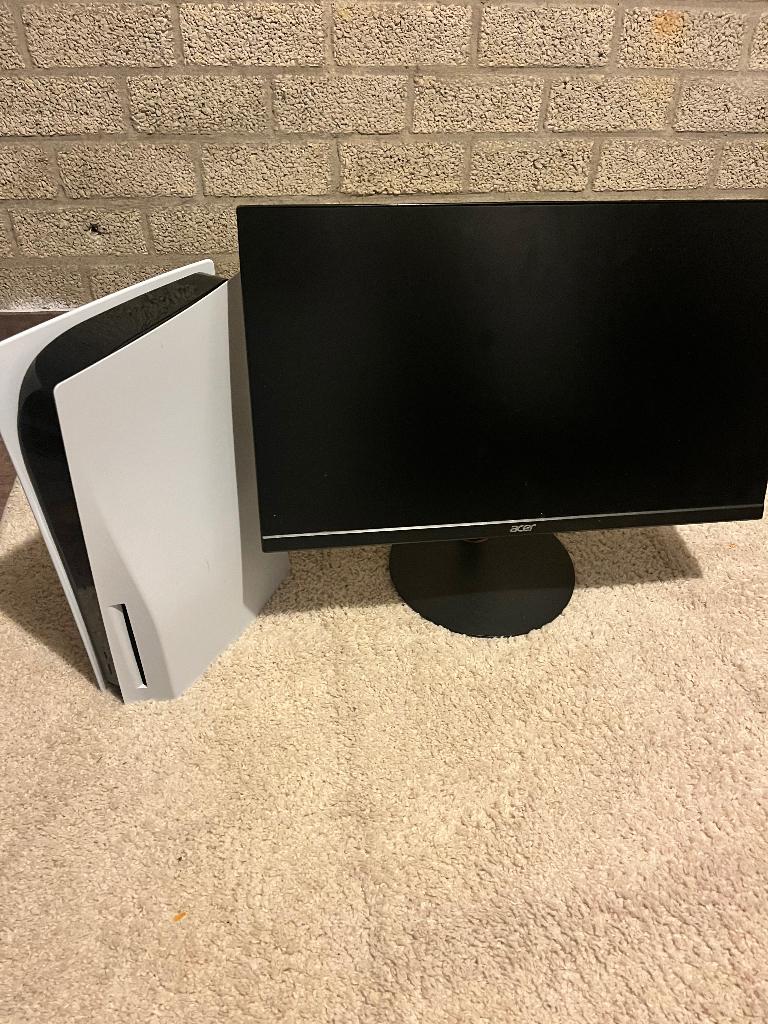 Ps5 met monitor, Spelcomputers en Games, Spelcomputers | Sony PlayStation 5, Ophalen, Gebruikt, Playstation 5