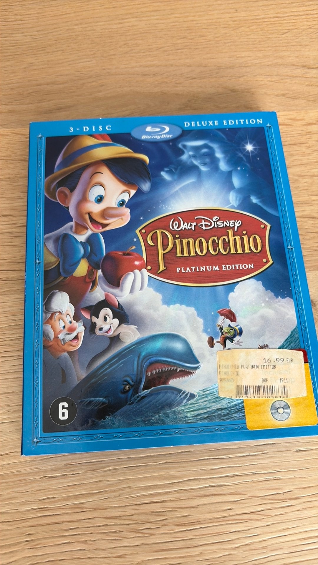 Pinocchio bluray, Ophalen of Verzenden, Zo goed als nieuw